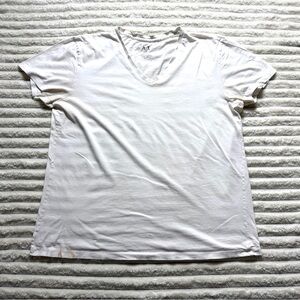 Armani Exchange Men's White Cotton V-Neck Short Sleeve T-Shirt size Large